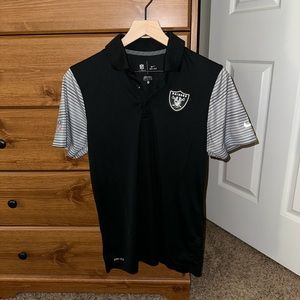 Las Vegas Raiders NFL Nike Dri-Fit Short Sleeve Golf Polo Shirt, Men’s Small